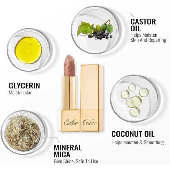 🆕 Metallic Shine Orange Lipstick Moisturizing Creamy Formula Vegan Lip Color - Picture 6 of 8